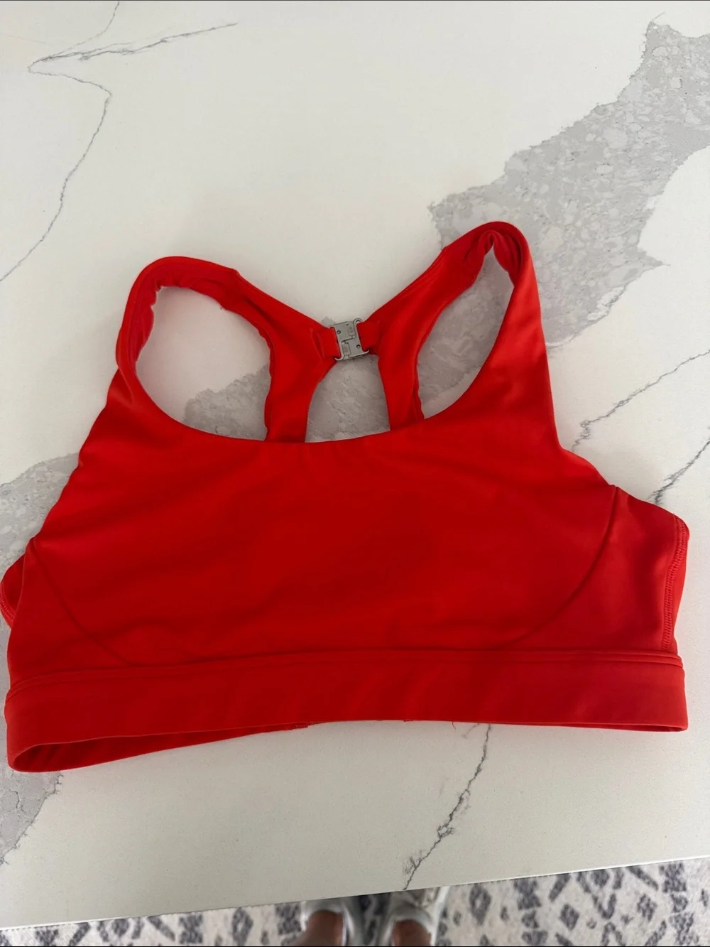 Athleta Bright Orange Racerback Sports Bra